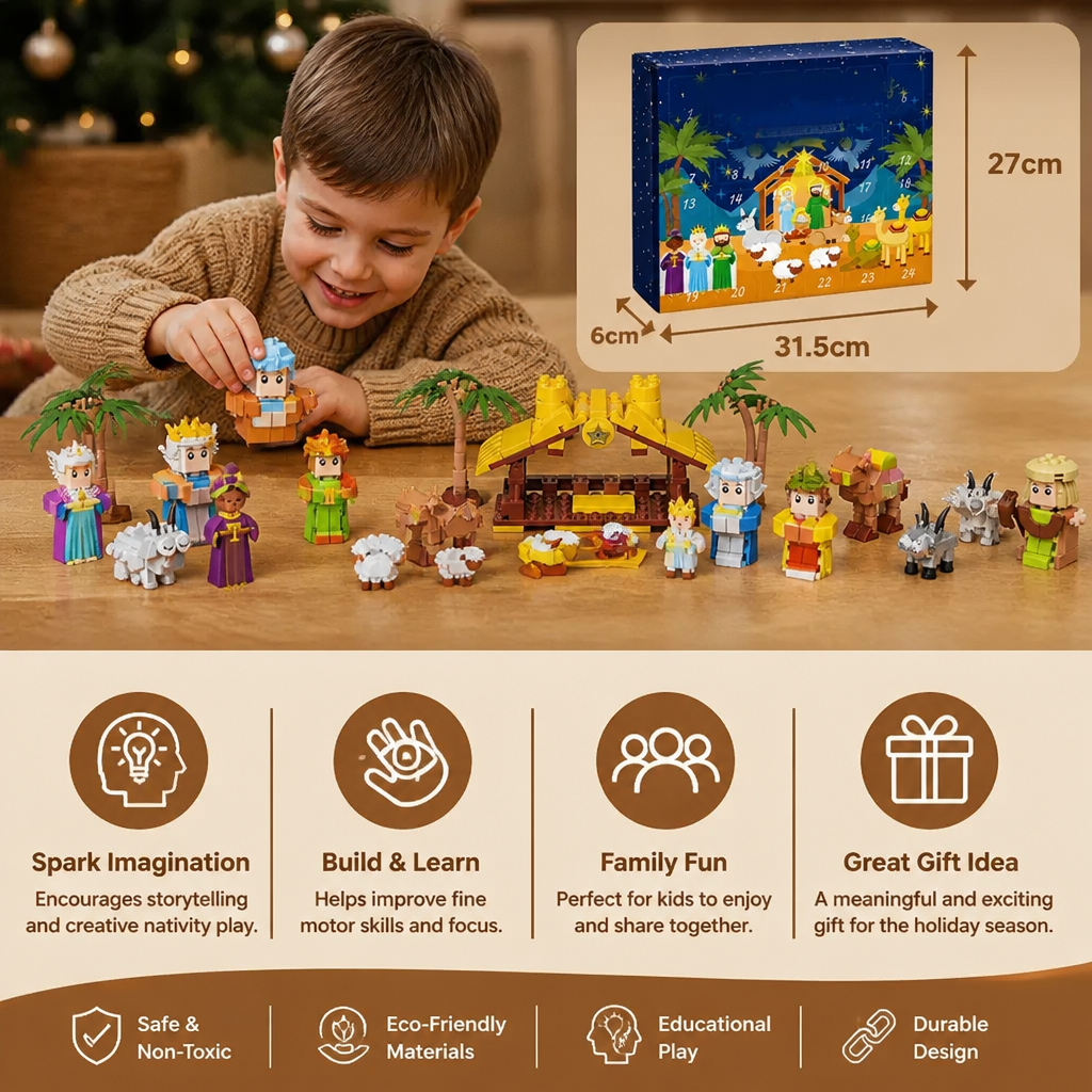 Christmas Nativity Building Blocks Advent Calendar