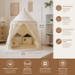 Kids' Indoor Play Tent with Pom-Pom Trim for Reading and Play