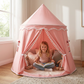 Kids' Indoor Play Tent with Pom-Pom Trim for Reading and Play
