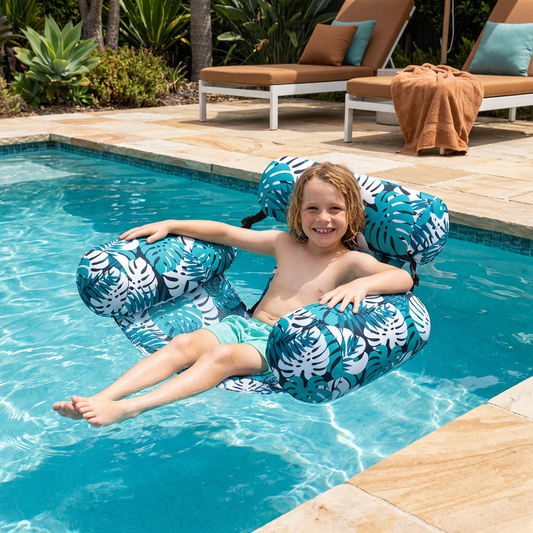 Inflatable Pool Hammock with Backrest