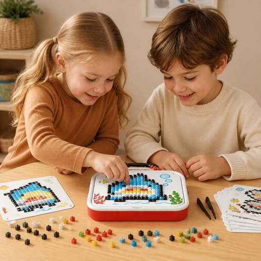 Montessori Mushroom Pegboard Mosaic Puzzle