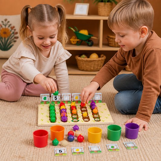 Montessori Farm Colour Sorting and Counting Game