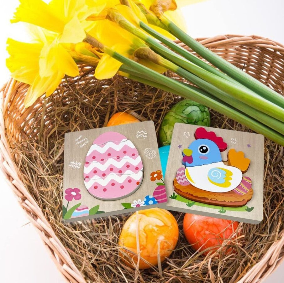 Montessori Easter Wooden Puzzles (4 Pack)