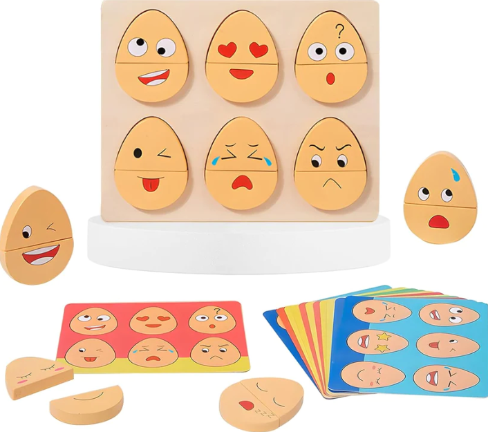 Montessori Wooden Expressions Eggs