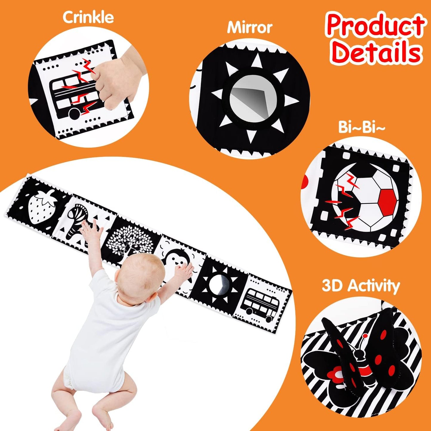 Newborn Sensory Crinkle Toys