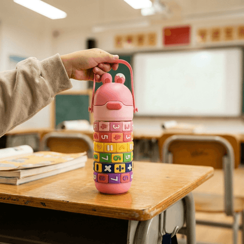 Kids Number Learning Water Bottle with Time Markers