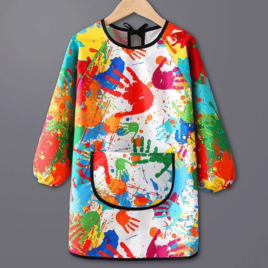 Children’s Waterproof Long-Sleeved Painting Apron