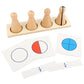Wooden Montessori Fraction Skittles with Stand and Cards