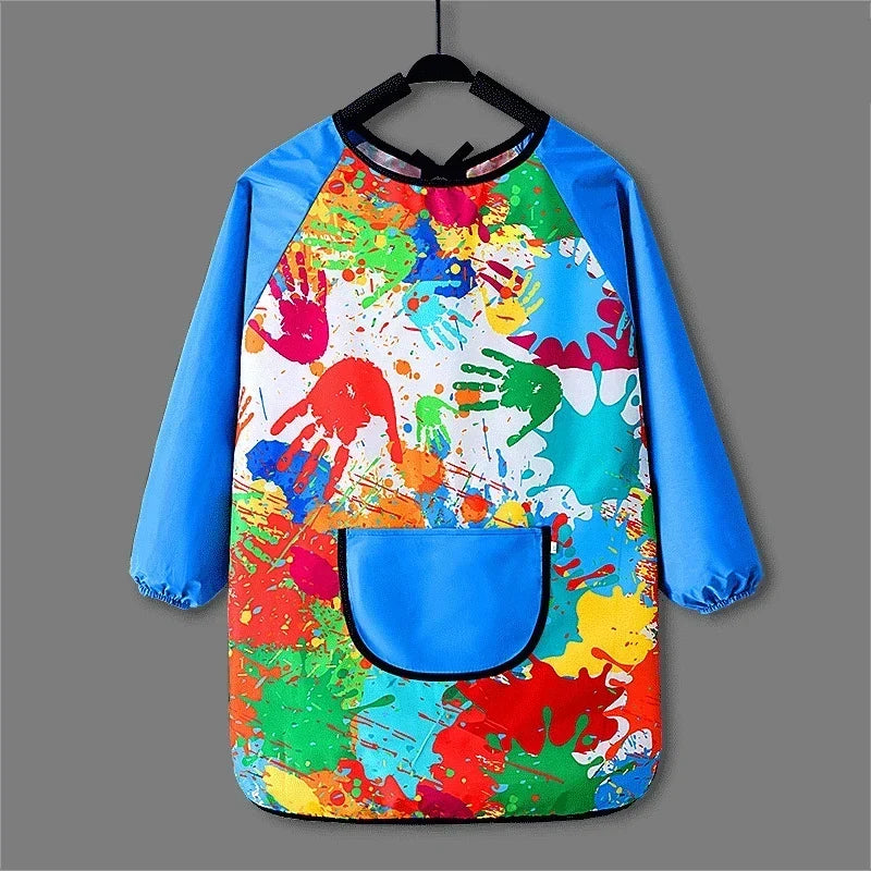 Children’s Waterproof Long-Sleeved Painting Apron