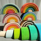 Linden Wood Stacking Toys with Arches, Bowls and Figures