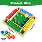 Shut the Box Wooden Dice Game for 2–4 Players