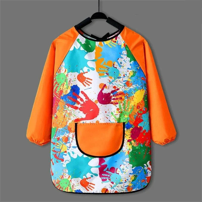 Children’s Waterproof Long-Sleeved Painting Apron