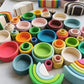 Linden Wood Stacking Toys with Arches, Bowls and Figures