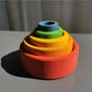 Linden Wood Stacking Toys with Arches, Bowls and Figures