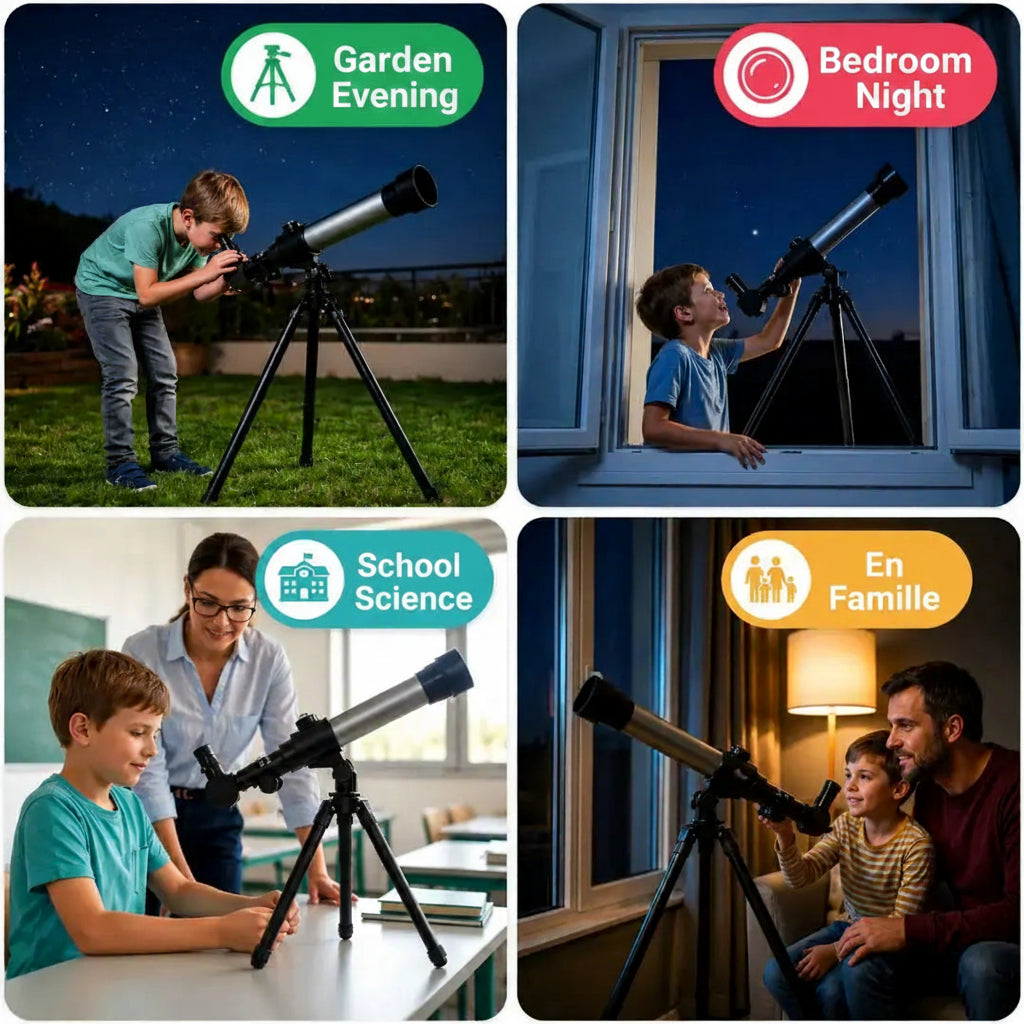 Astronomical Telescope for Kids with 360° Tripod
