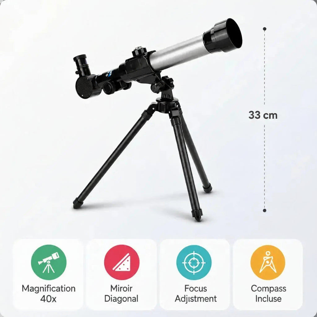 Astronomical Telescope for Kids with 360° Tripod