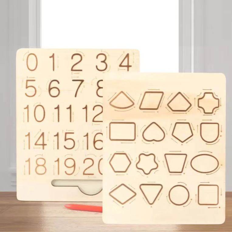 Wooden Numbers & Shapes Board