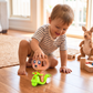 Press-and-go animal motorcycle toy