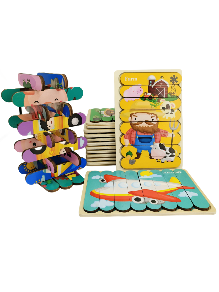 Montessori Flip Puzzle Sets (Set of 2)