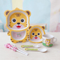 Tiger-themed children's tableware set