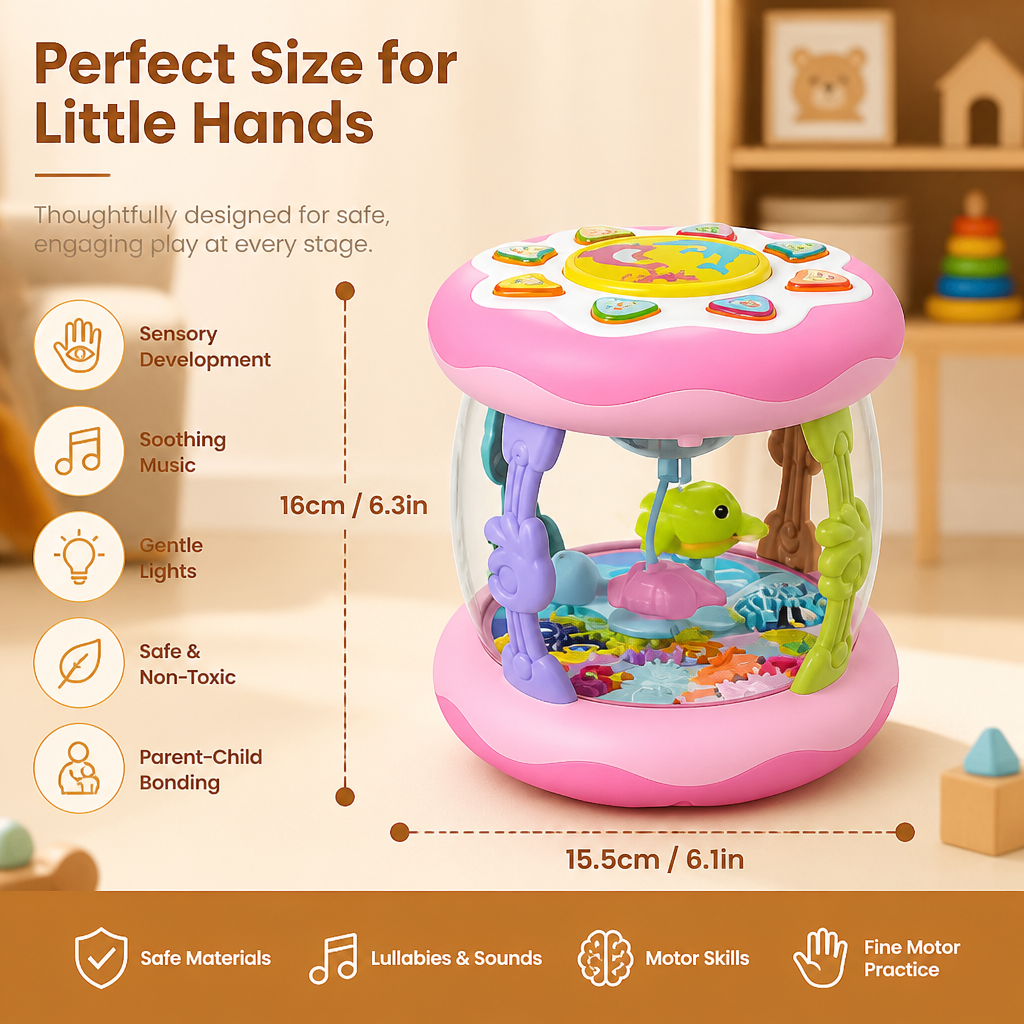 Interactive musical activity toy with lights