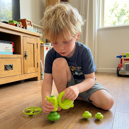 5-in-1 spinning, balancing and stacking activity toy
