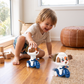 Press-and-go animal motorcycle toy