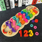 Number & Alphabet Wooden Caterpillar Montessori Toy