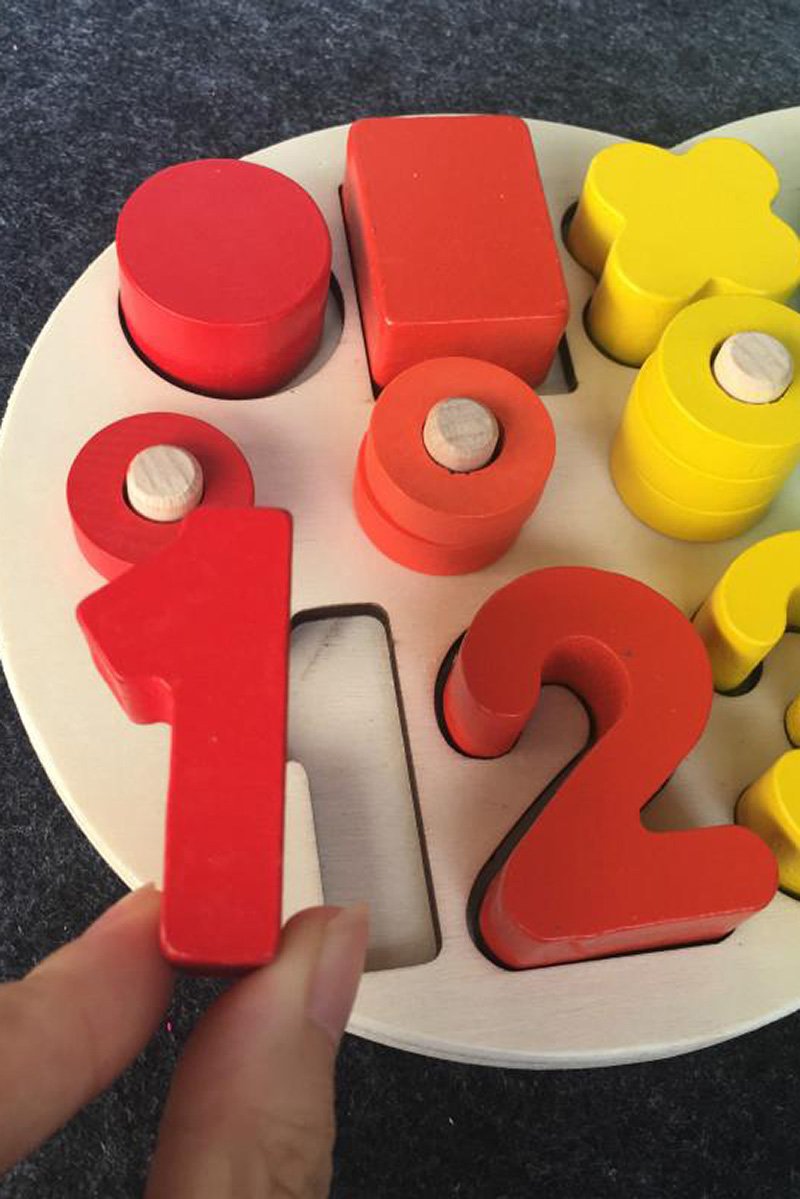 Number & Alphabet Wooden Caterpillar Montessori Toy