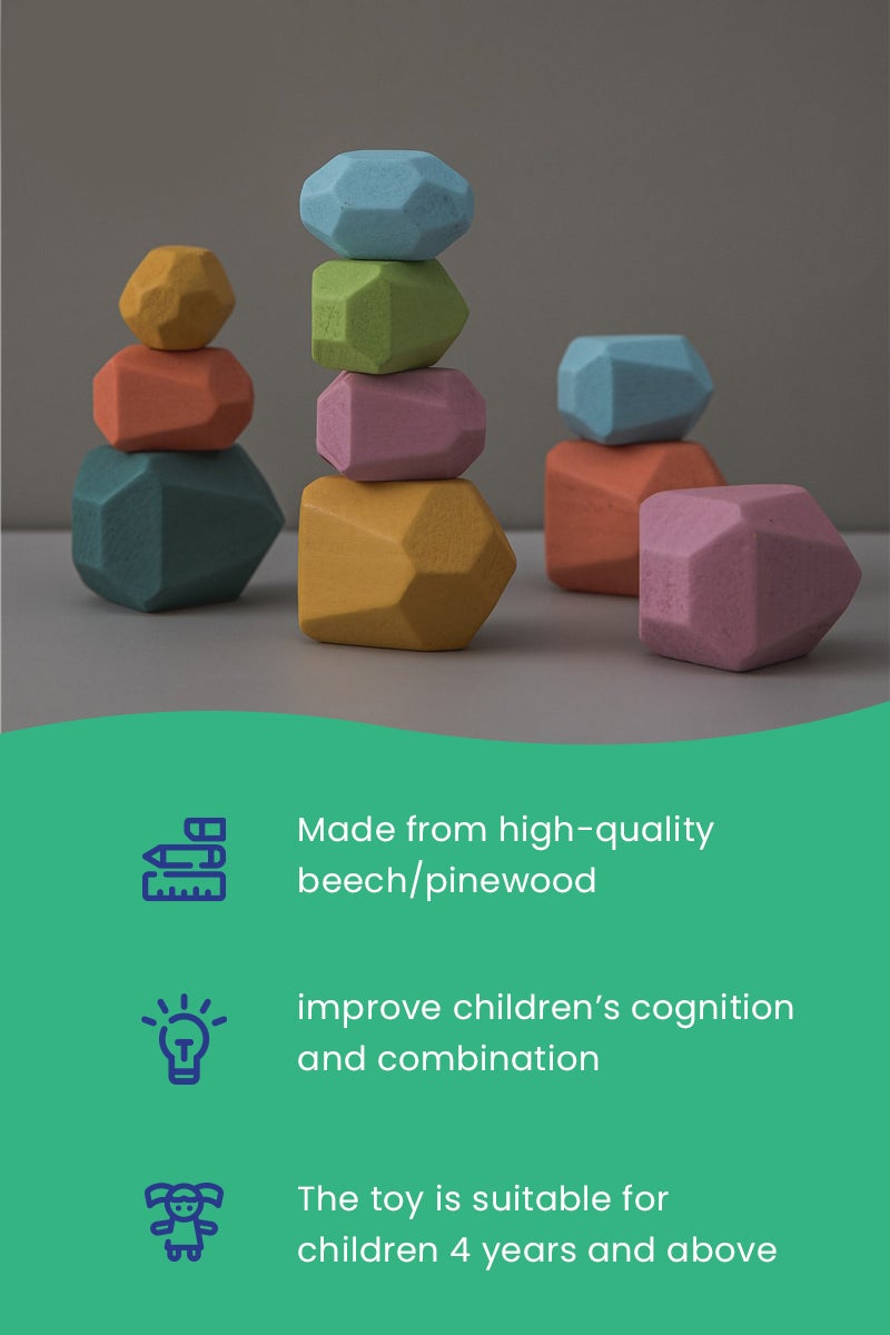 Wooden Stones Stacking Toy