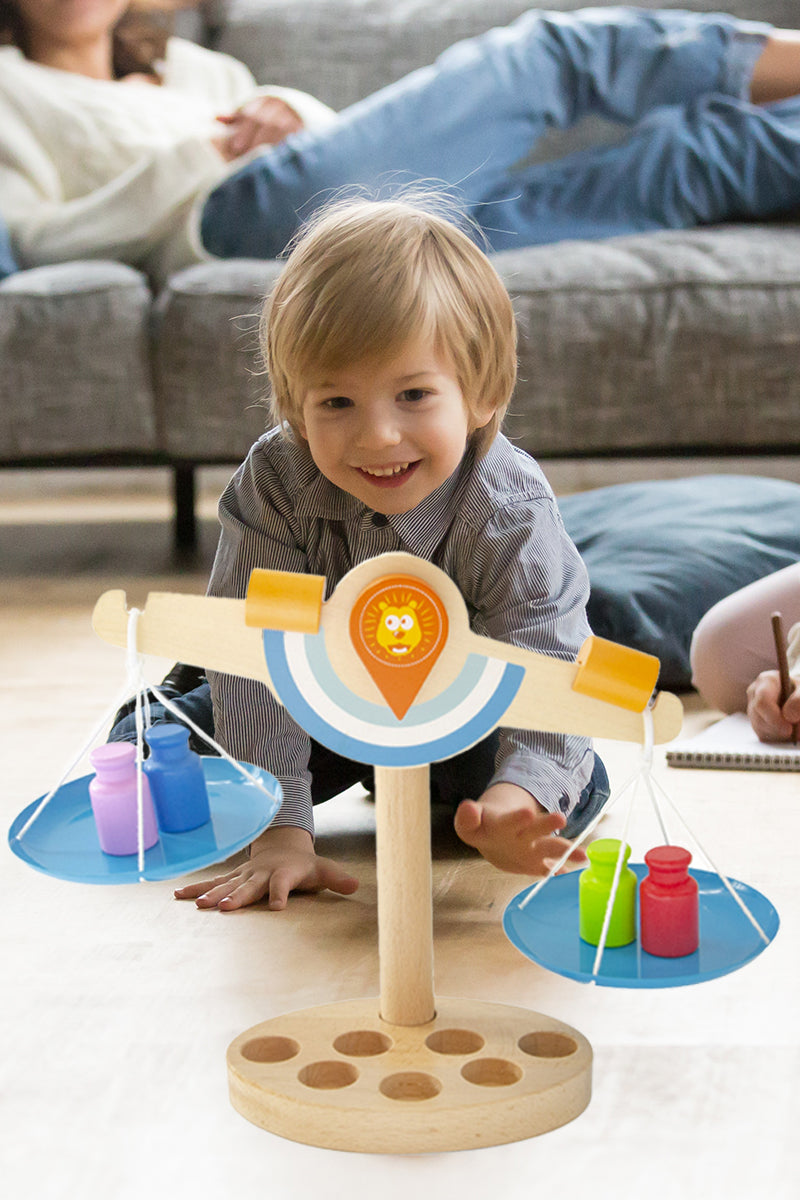 Wooden Educational Math Balance Scale Toy