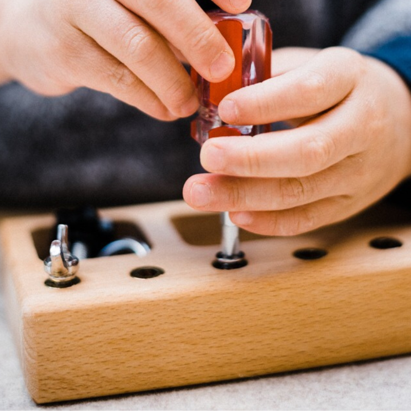 Montessori Fun Screw & Play Board for Kids