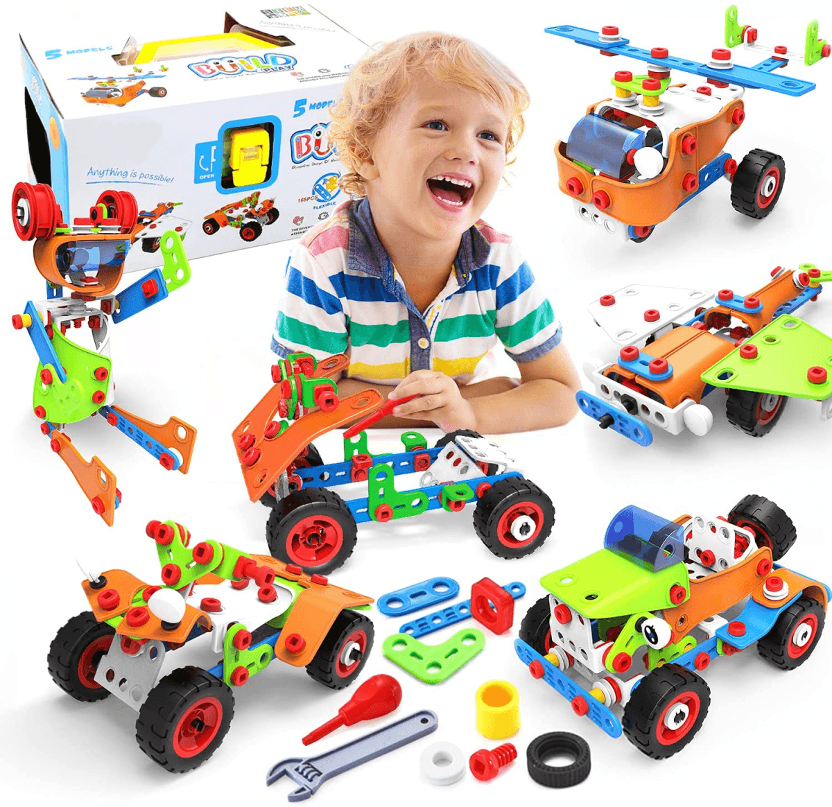 Stem top building toys