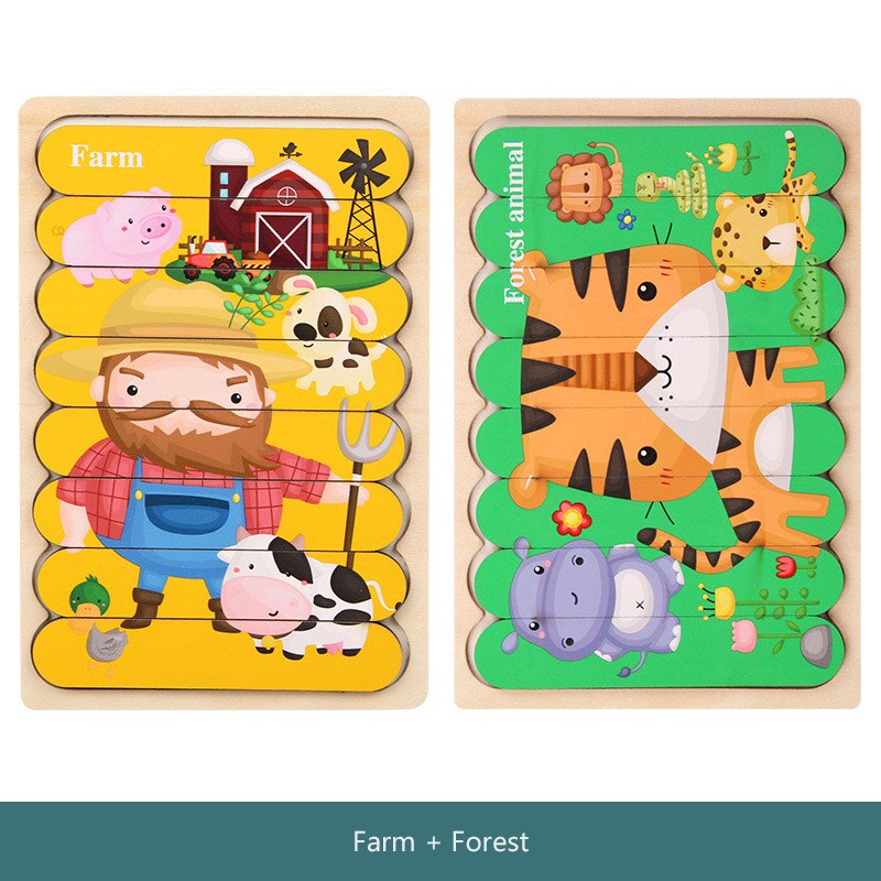 Montessori Double-Sided Puzzles